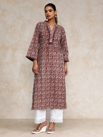 Varanga Women Ethnic Floral Printed straight kurta